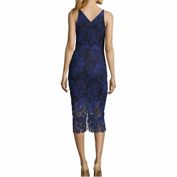 XSCAPE Lace Sheath Blue Dress Size 8 - Picture 2 of 7